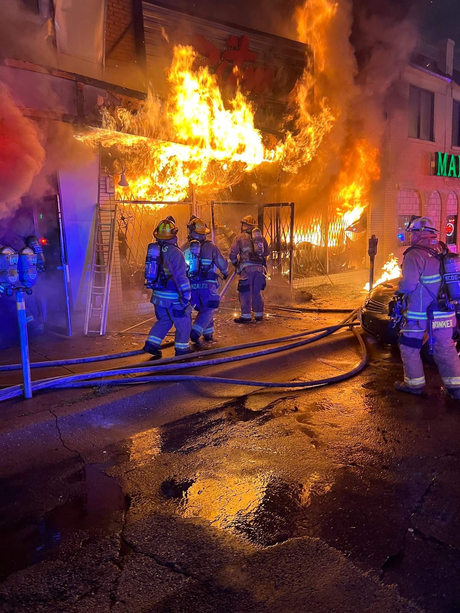 Night firefighters at the Fuel The Front Line Gala